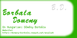 borbala domeny business card