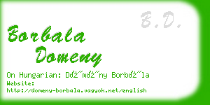 borbala domeny business card